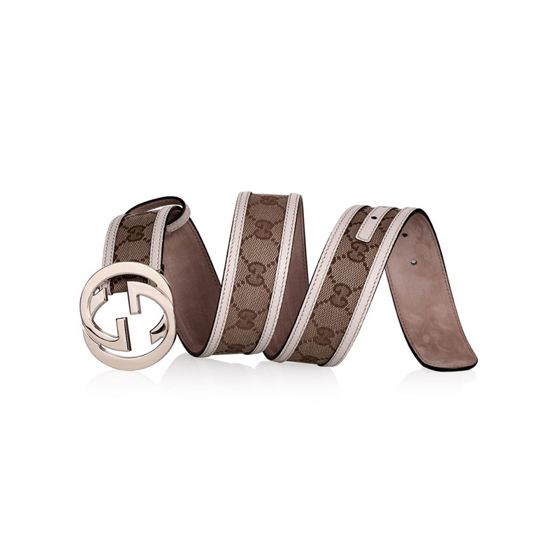 Gucci Double G Buckle Belt In Nude