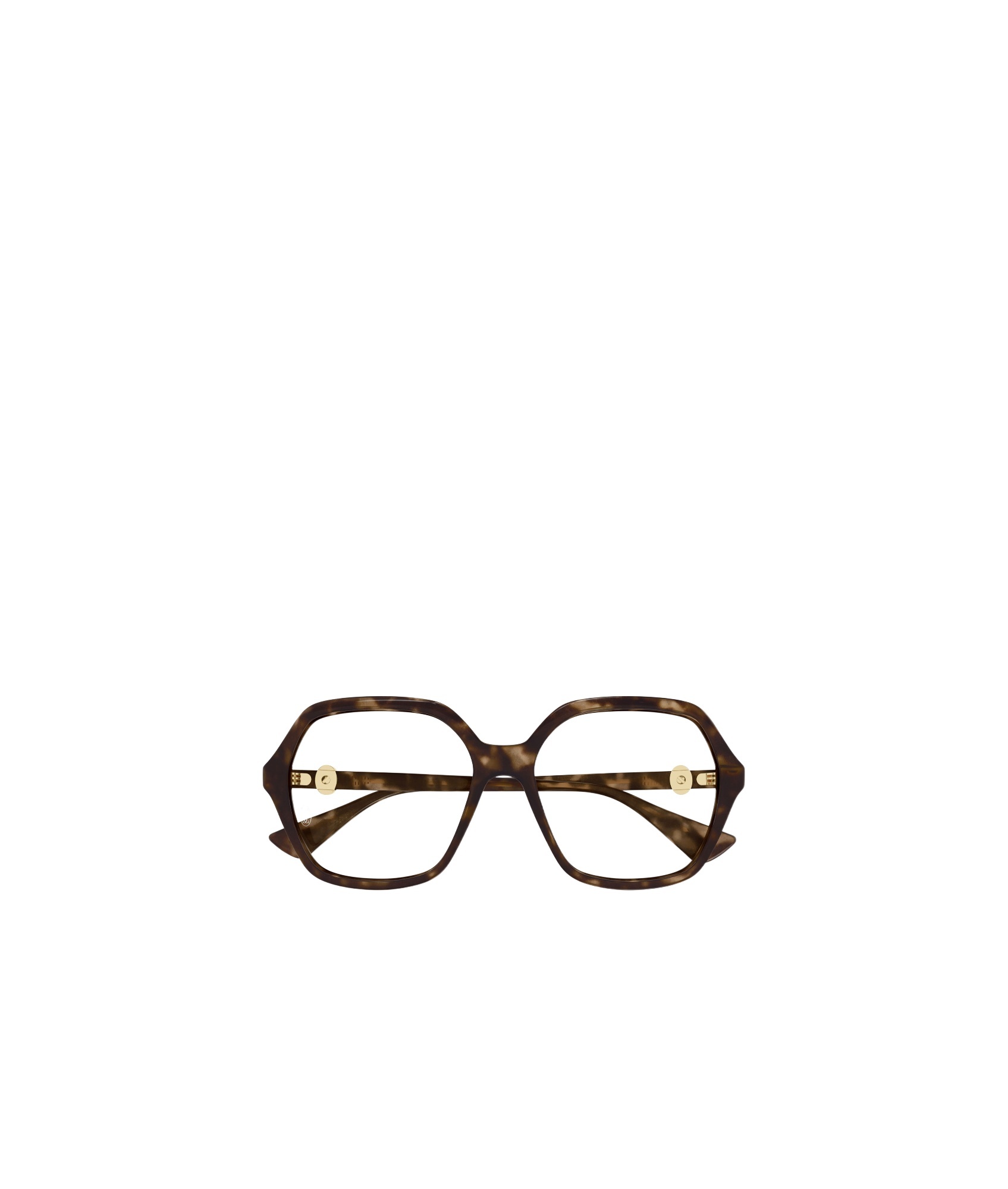 Cartier Double C Décor Square-frame Glasses In Brown