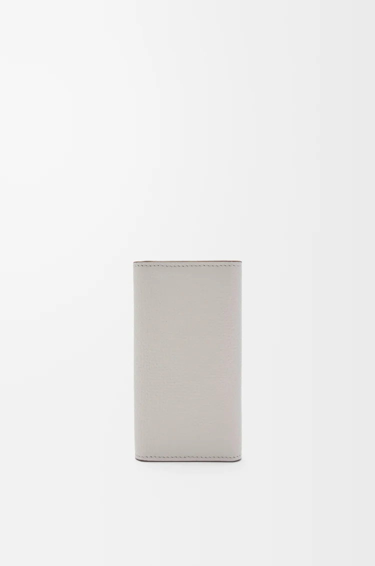 Loewe Anagram Key Case In Pebble Grained Calfskin In Neutral