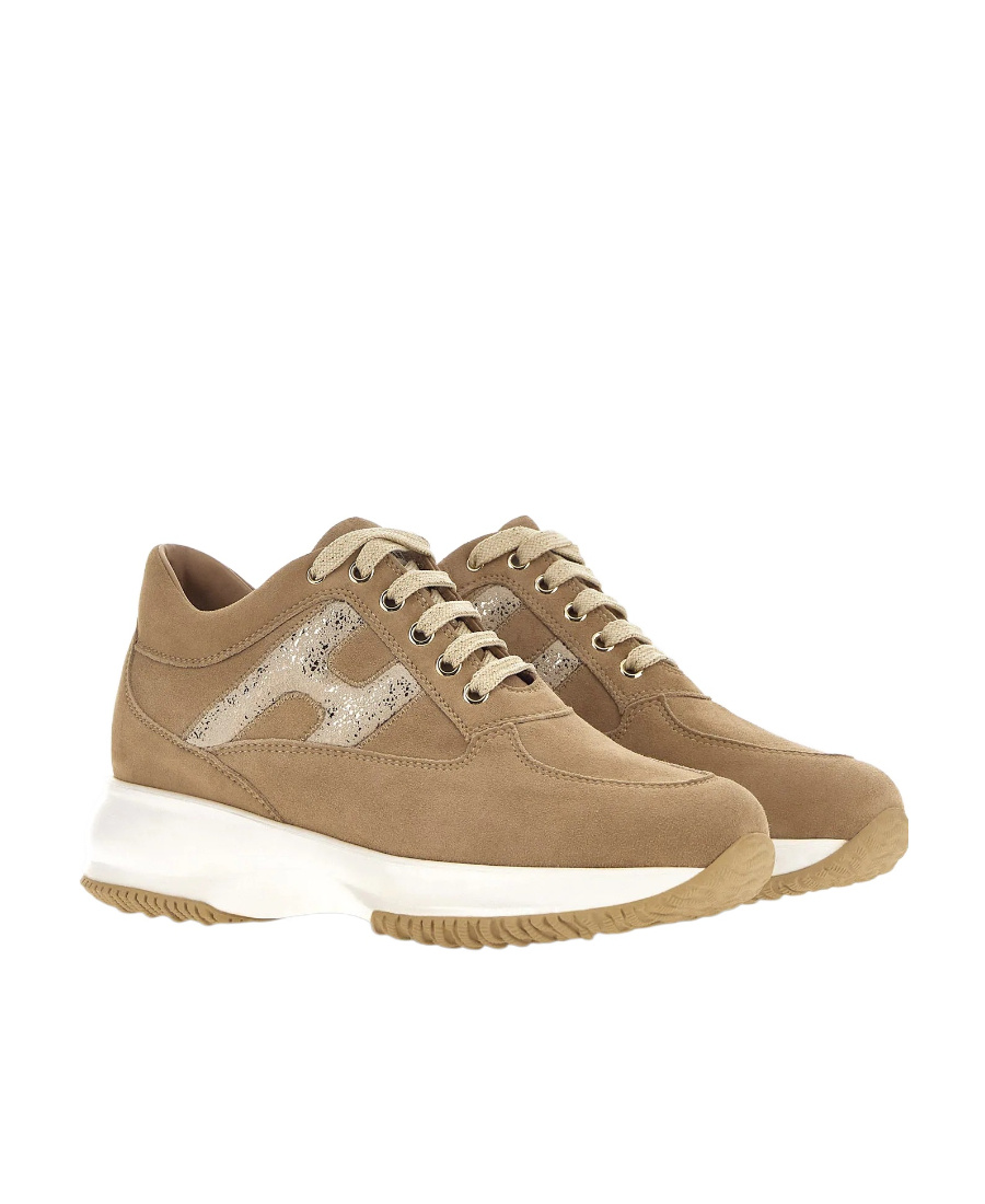 Hogan Interactive Low-top Sneakers In Brown