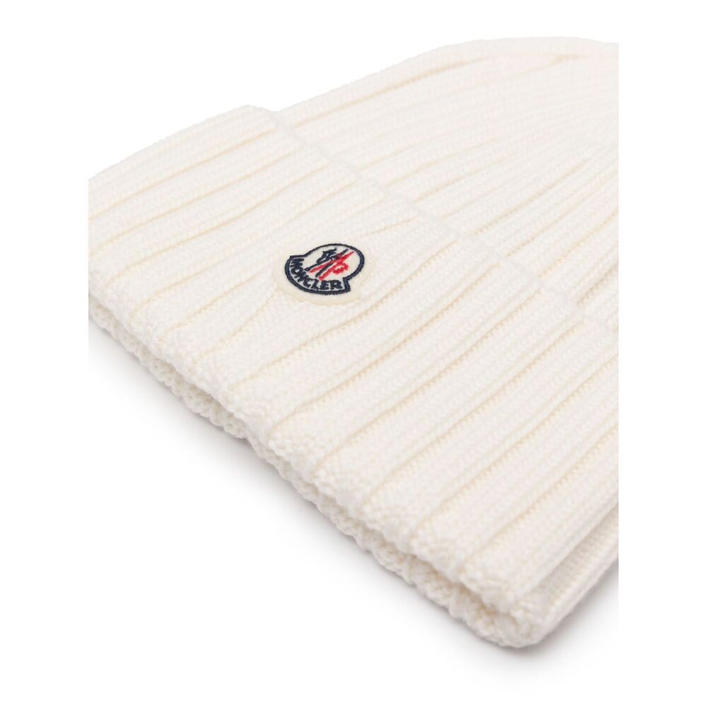 Moncler Logo Hat In White