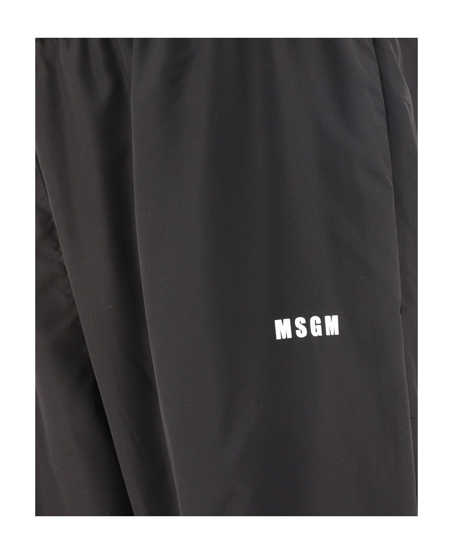 Shop Msgm Logo-print Track Pants In Black