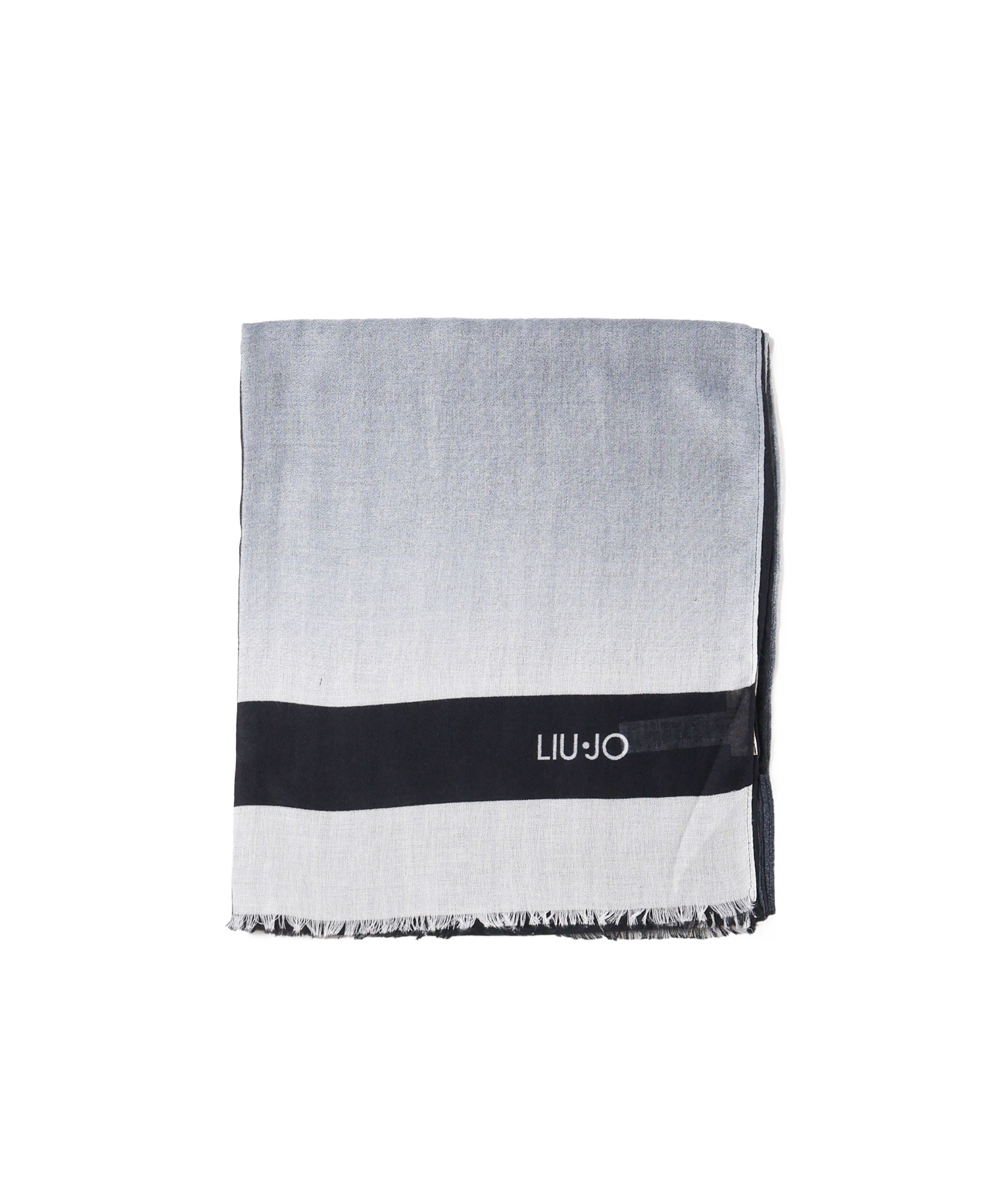 Liu •jo Logo Printed Scarf In Blue