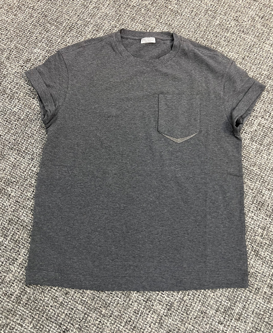 Brunello Cucinelli Round-necked T-shirt In Black