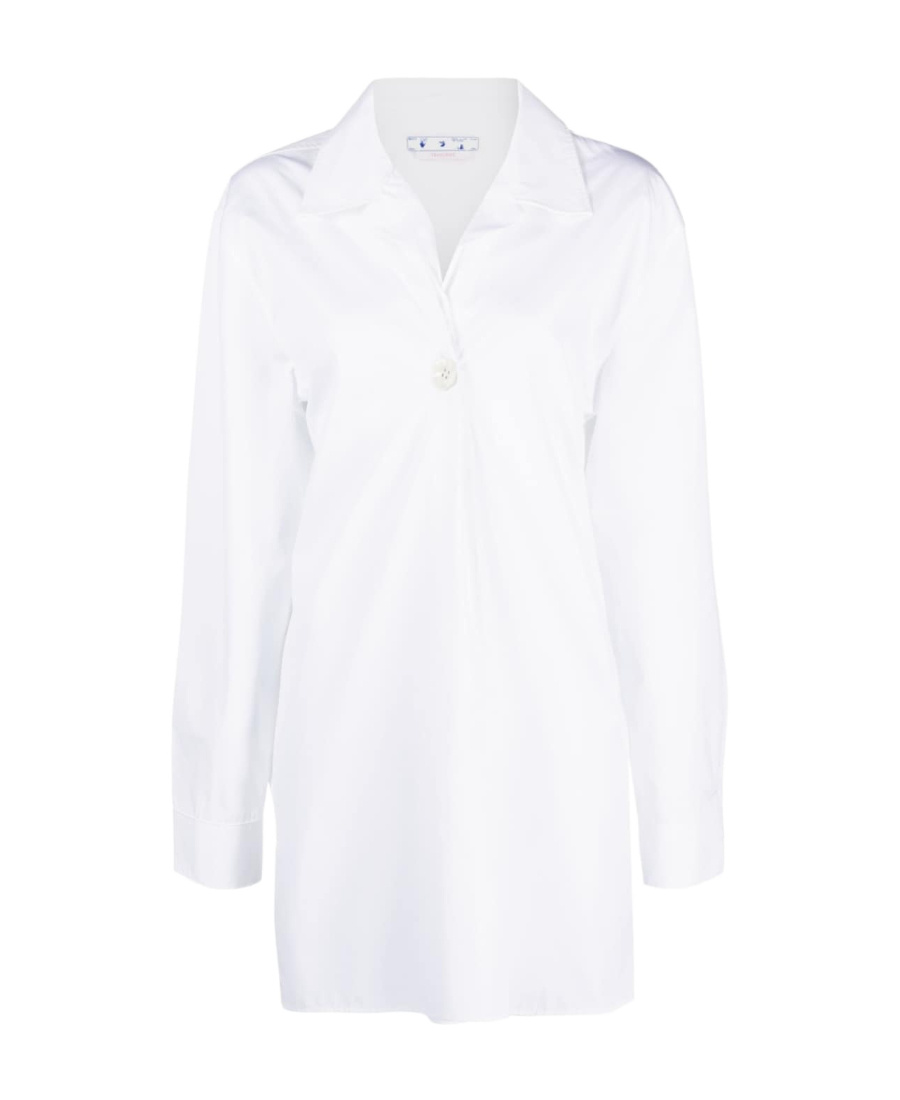Off-white Long-sleeve Button-fastening Shirt In White