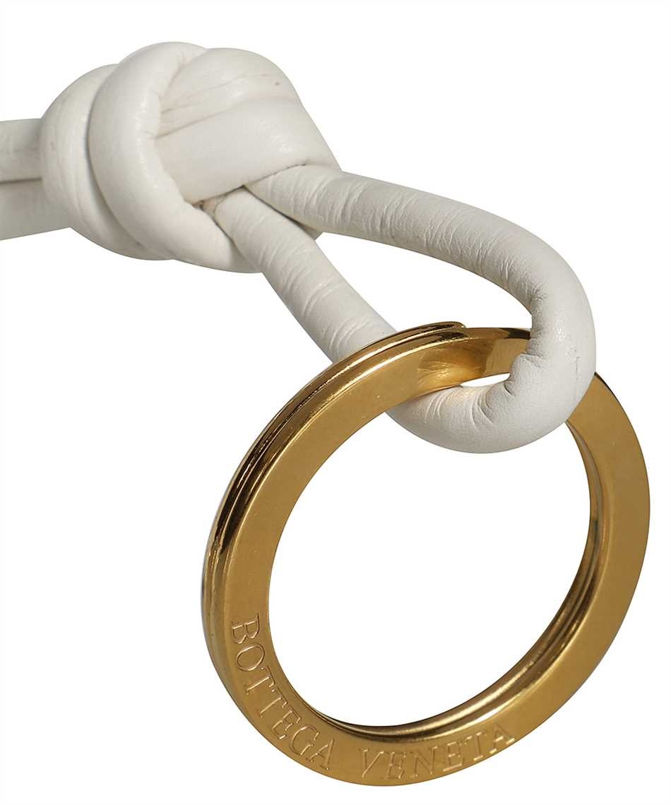 Bottega Veneta Knit Detail Key Chain In White