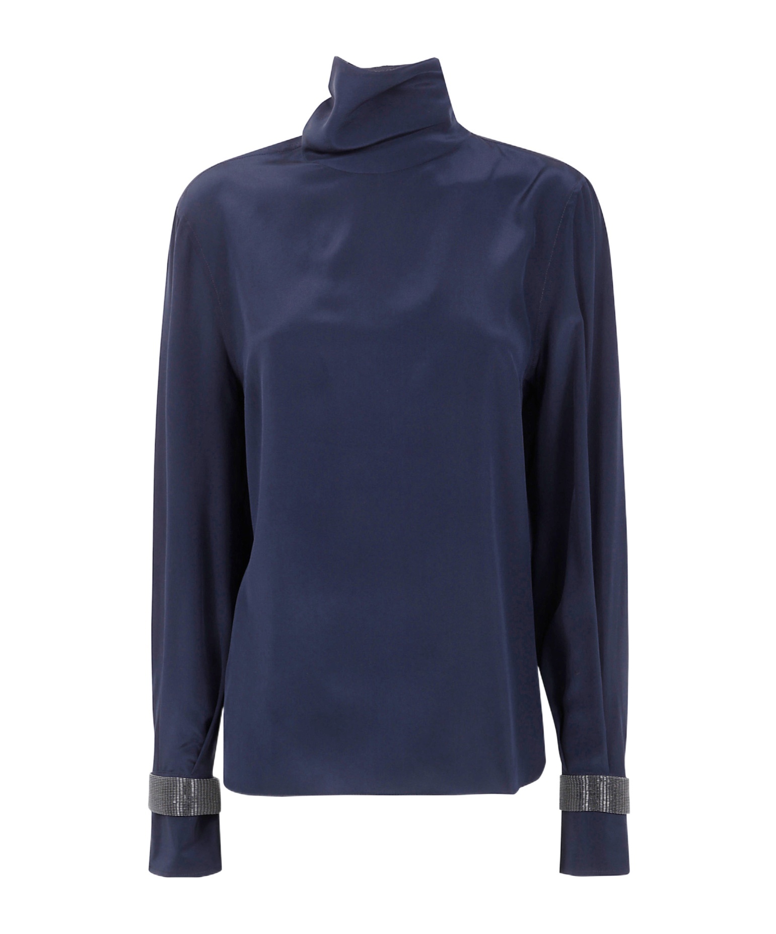 Brunello Cucinelli Turtleneck Long-sleeve Blouse