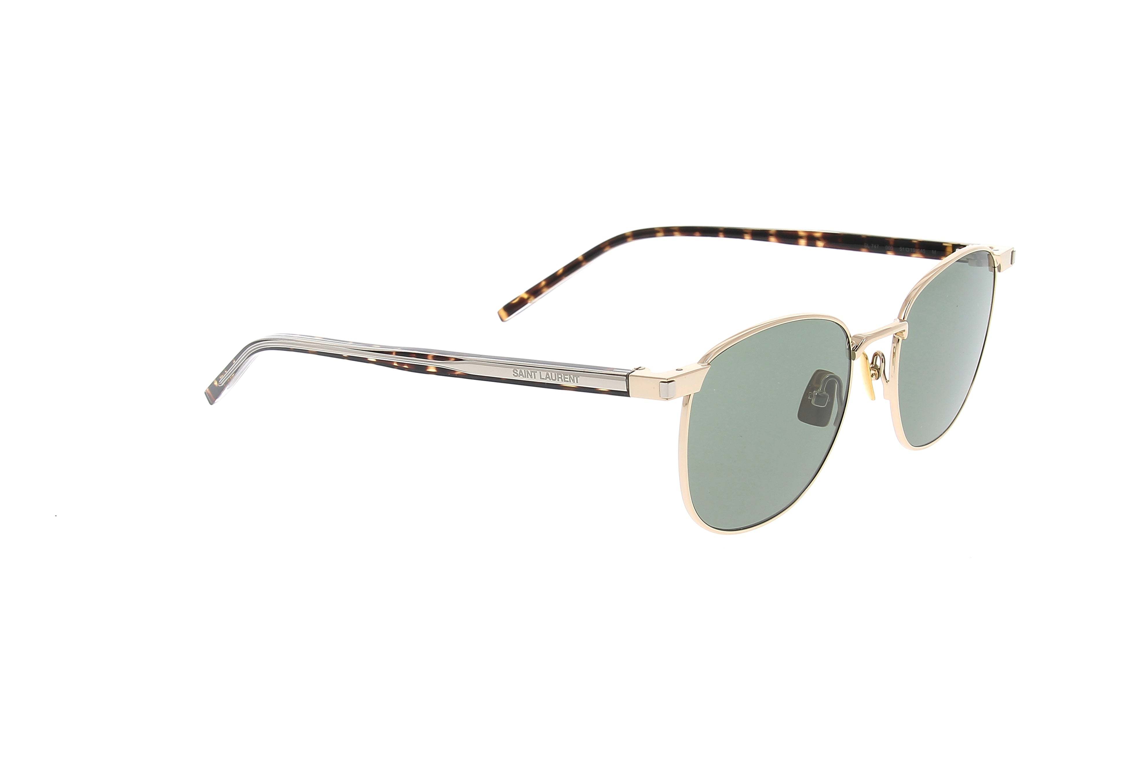 Saint Laurent Logo Sunglasses In Gray