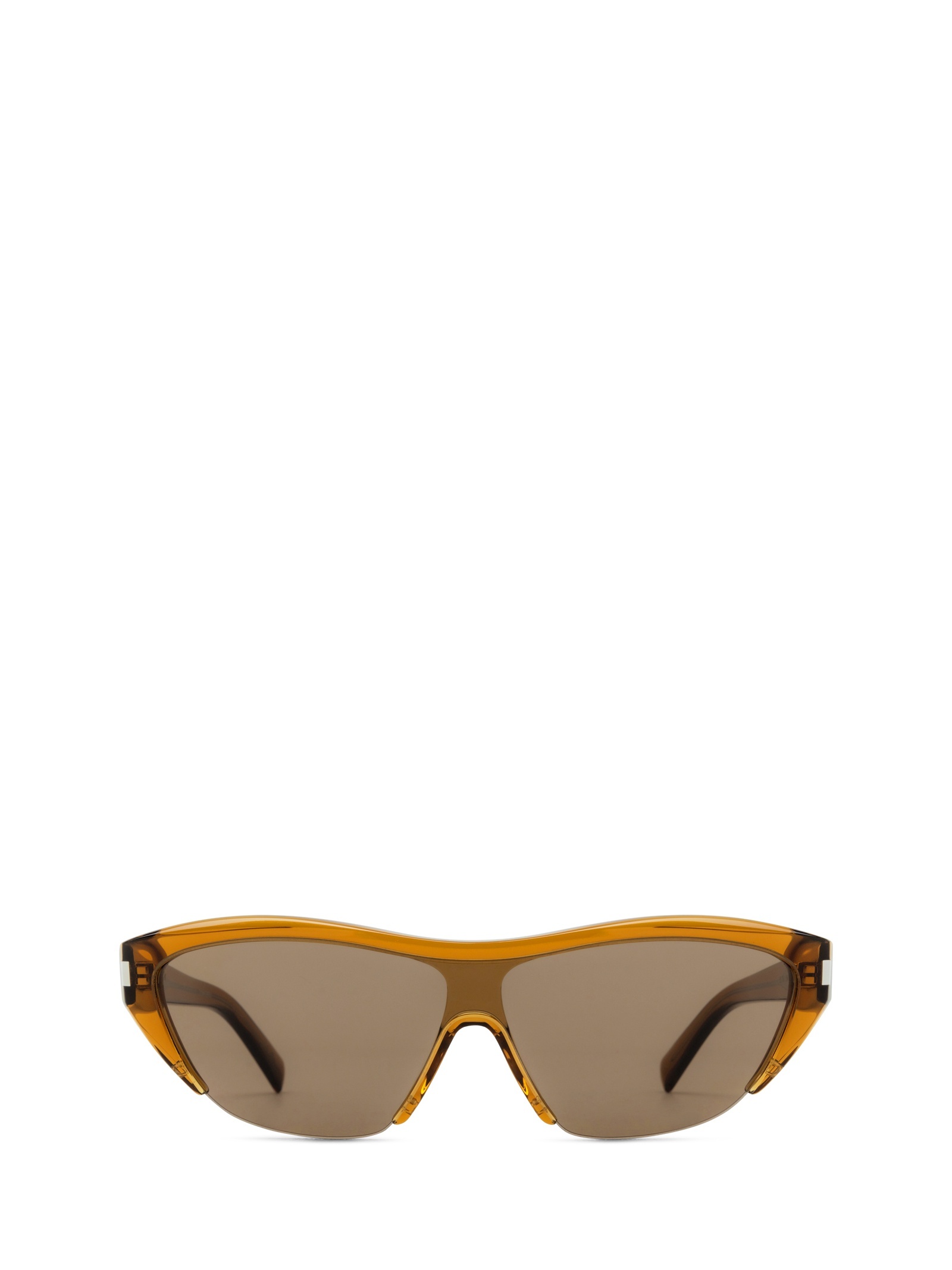 Saint Laurent Logo Sunglasses In Brown
