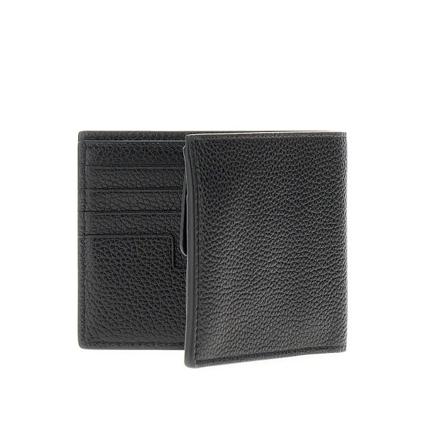 Tom Ford Leather T-line Classic Bifold Wallet In Black