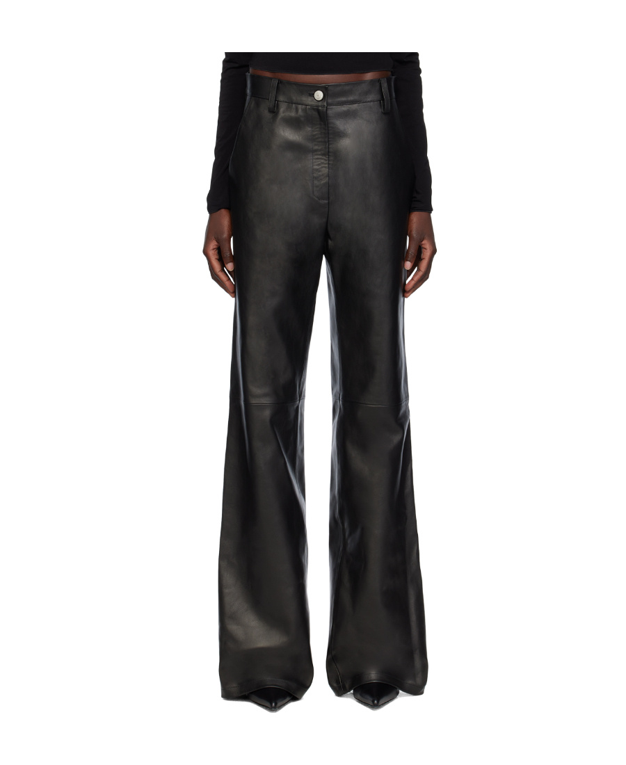 Magda Butrym Horn Shaped Spliced Casual Pants In Black