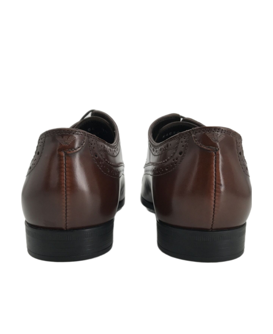 Emporio Armani Logo Business Casual Shoes In Black