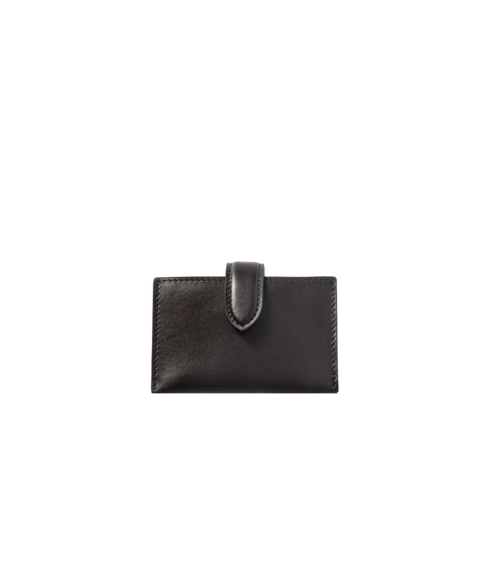 The Row Logo-debossed Leather Cardholder In Black