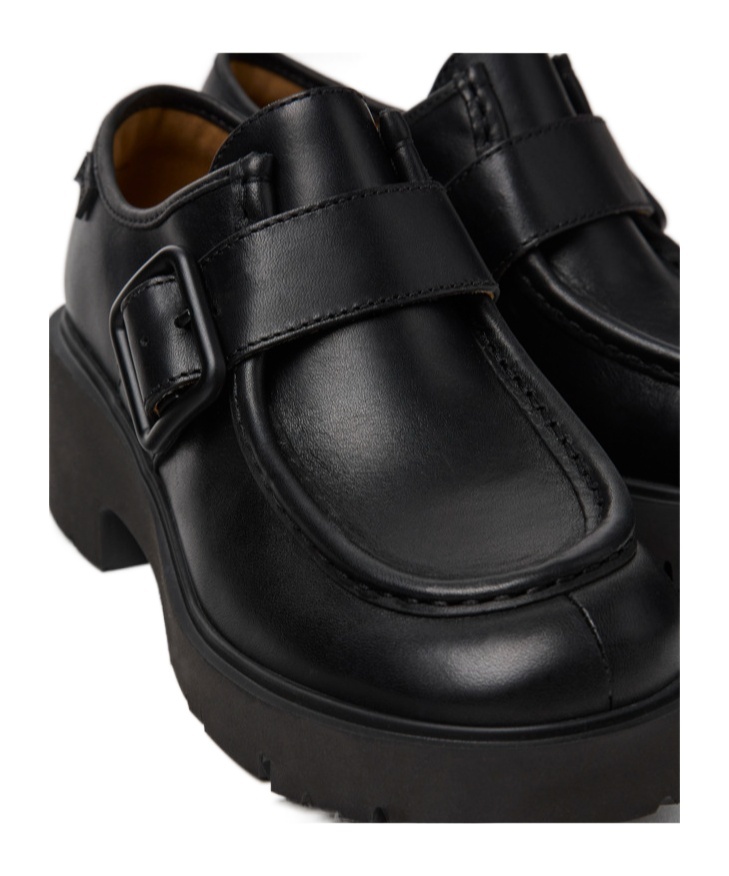 Shop Camper High-heeled Loafers In Black
