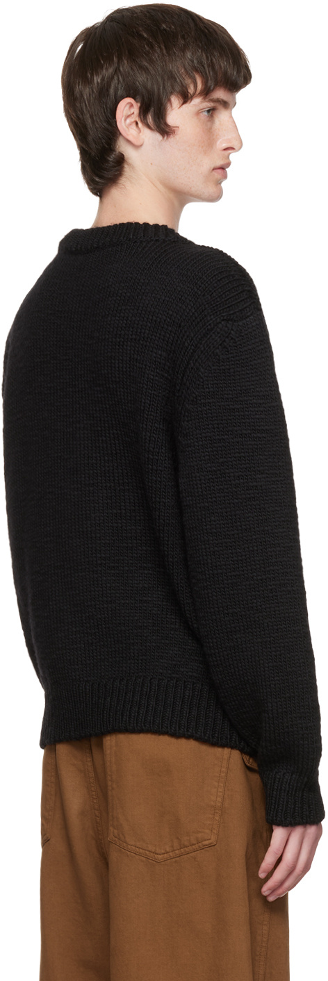 Lemaire Wool Knitted Jumper In Black