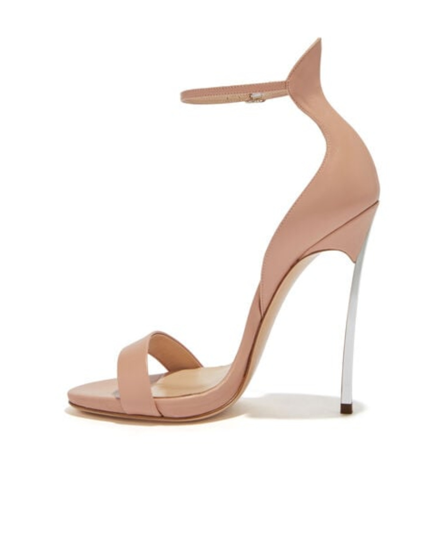 Casadei Leather 120mm Heeled Sandals In Nude
