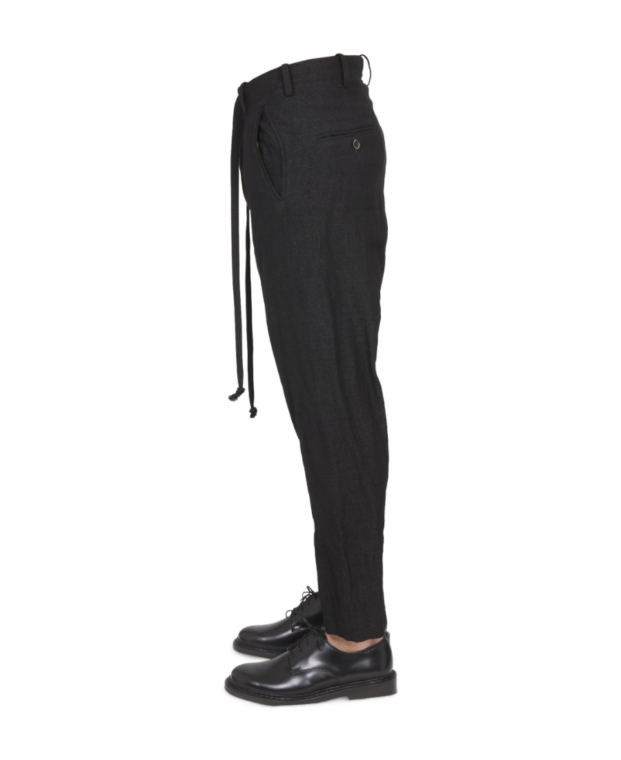 UMA WANG UMA WANG DROP CROTCH DRAWSTRING TROUSERS
