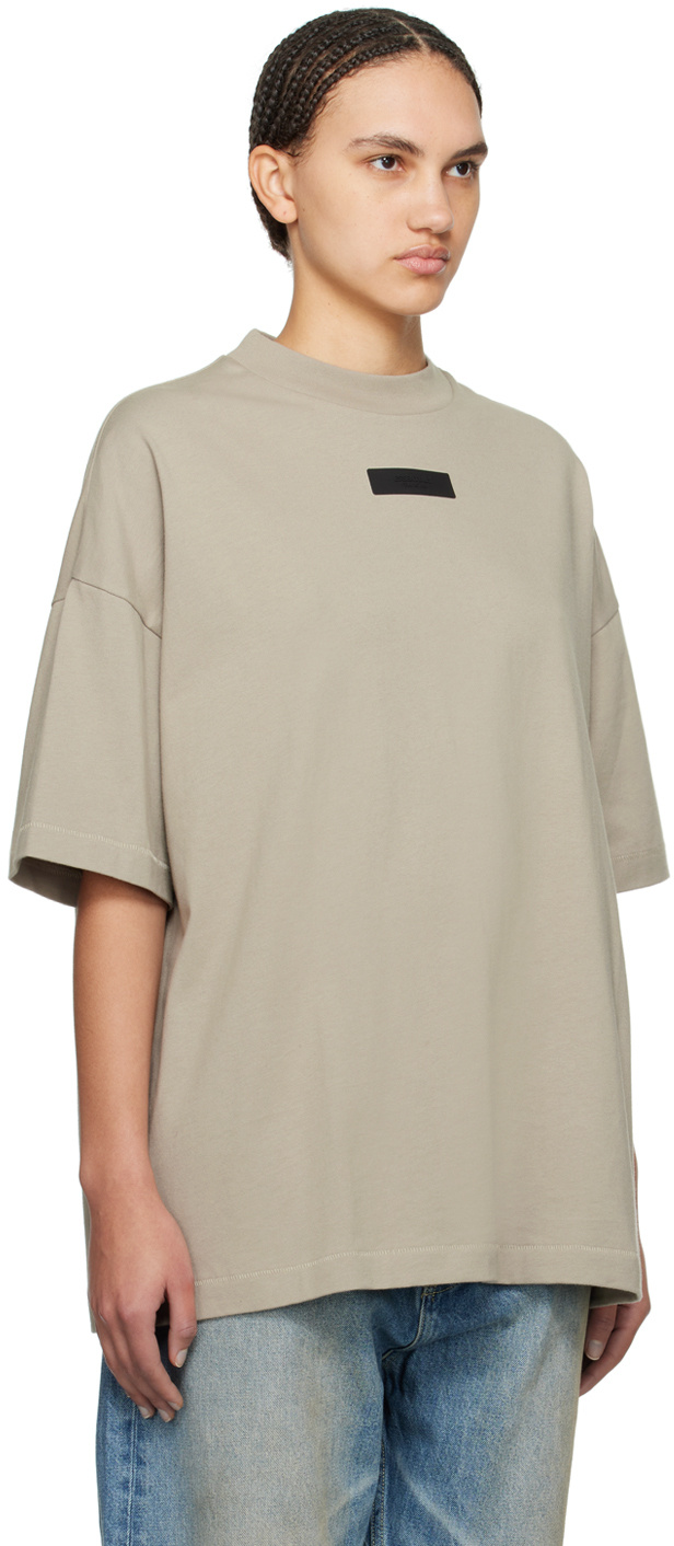 Essentials Open-necked Black Shirt In Nude