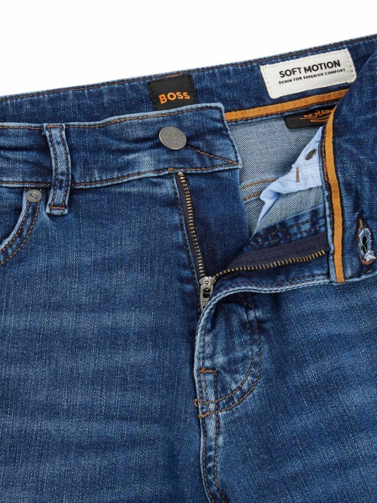 Hugo Boss Maine Regular-fit Jeans In Blue Soft-motion Denim In Blue