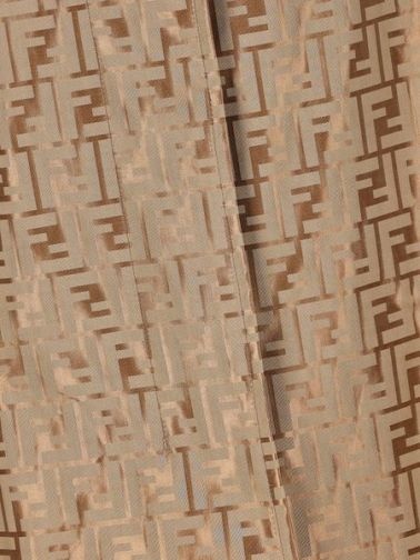 Fendi Ff Printed Long Sleeved Coat In Brown