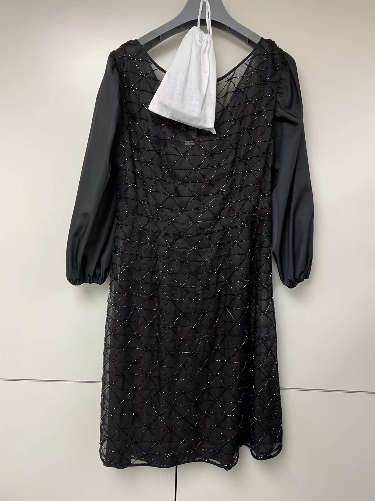 Prada V-neck Dress In Black