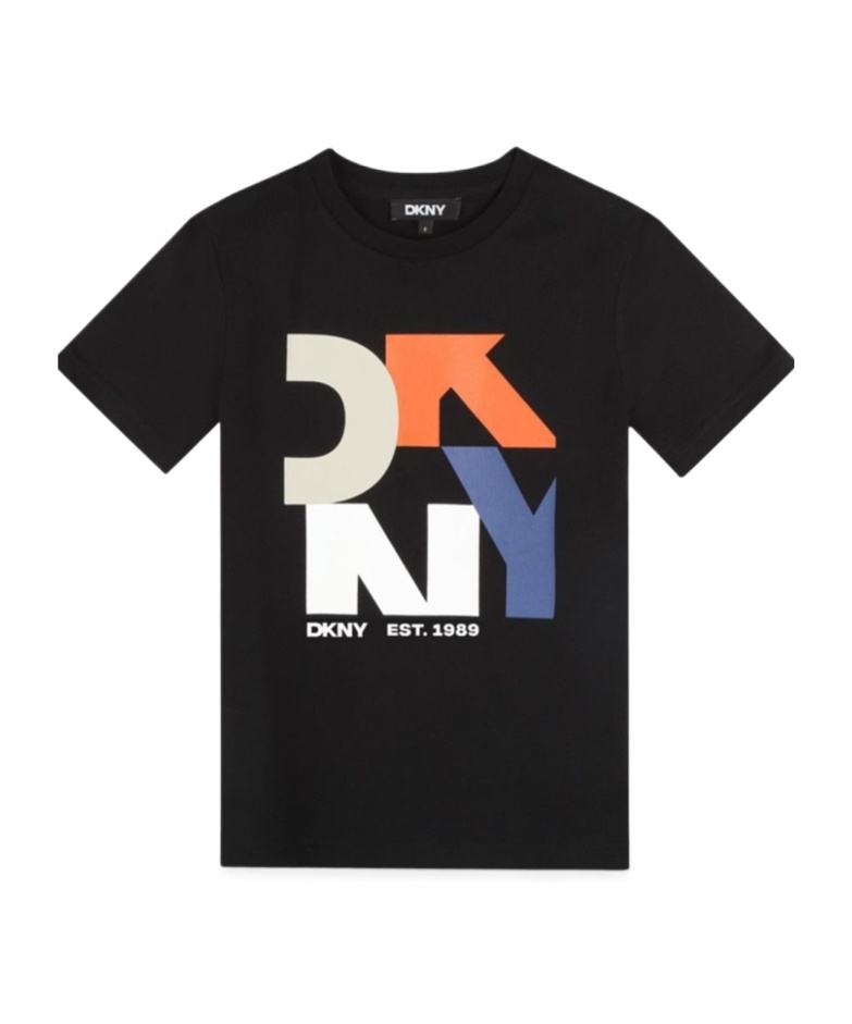 DKNY LOGO-PRINT COTTON T-SHIRT