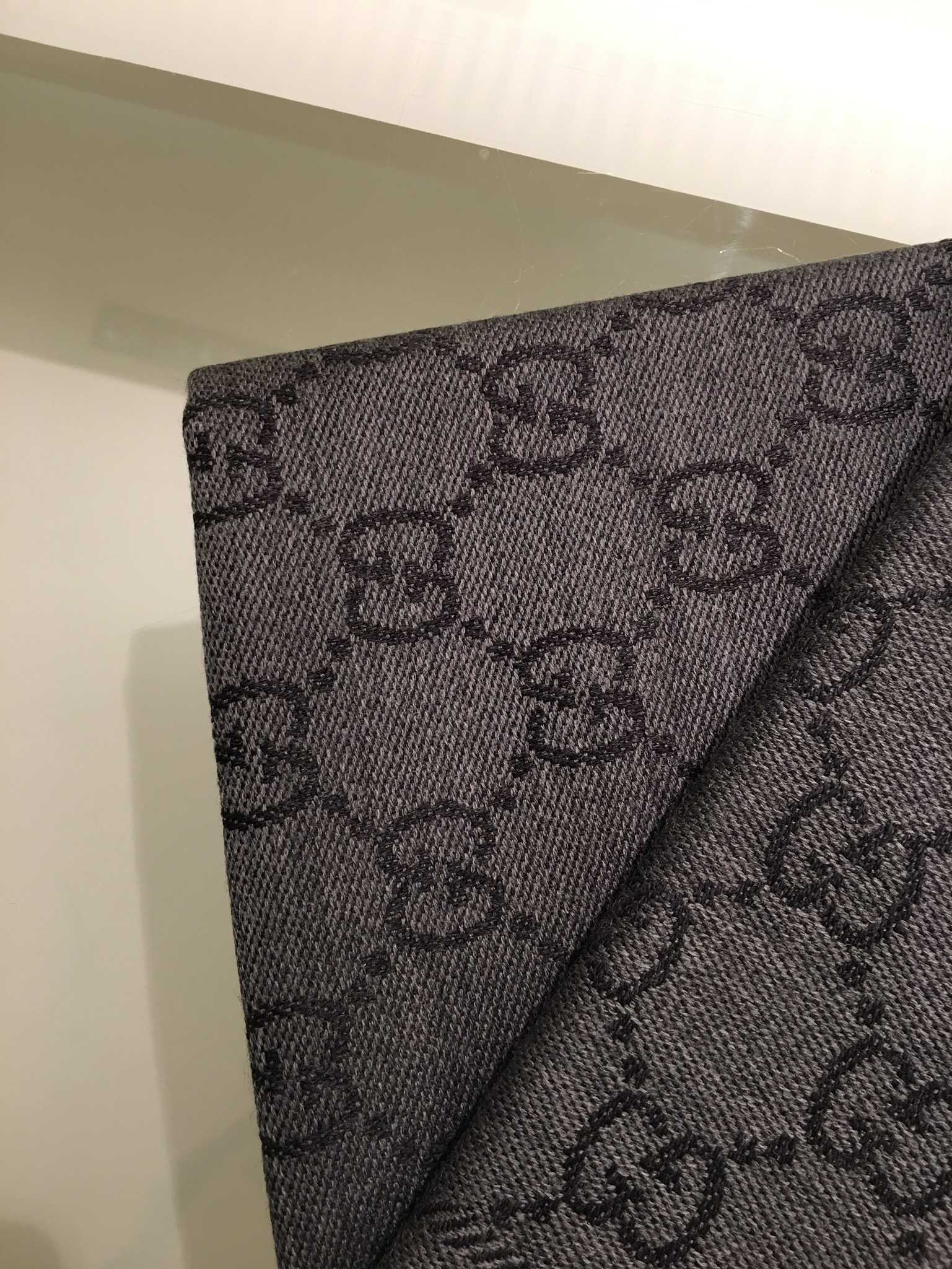 Gucci All-over Gg-logo Print Scarf In Black