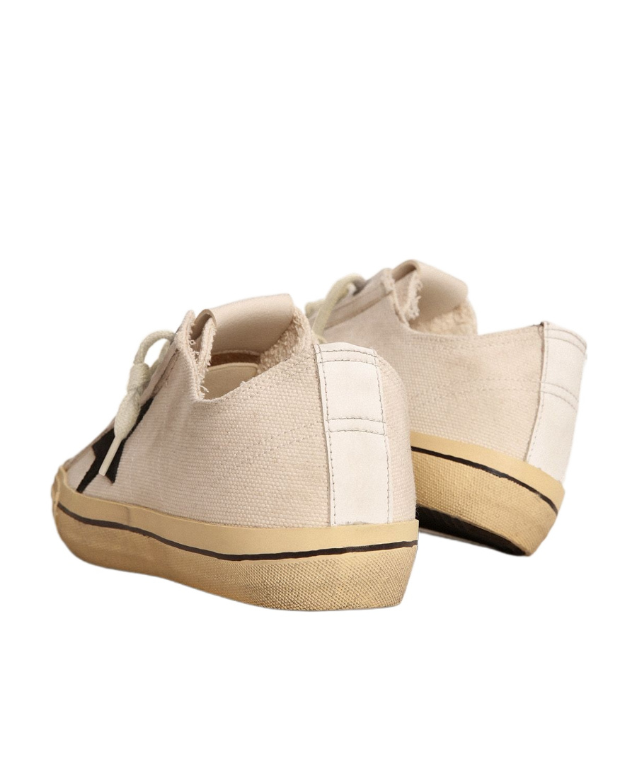 Golden Goose V-star Distressed Sneakers In Nude