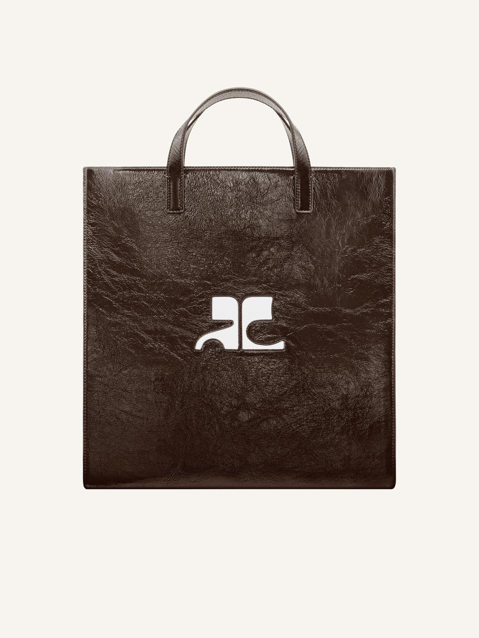 Courrèges Reedition Leather Shoulder Bag In Black