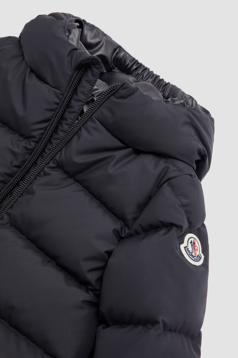 Moncler Sharon Hooded Down Jacket In Blue
