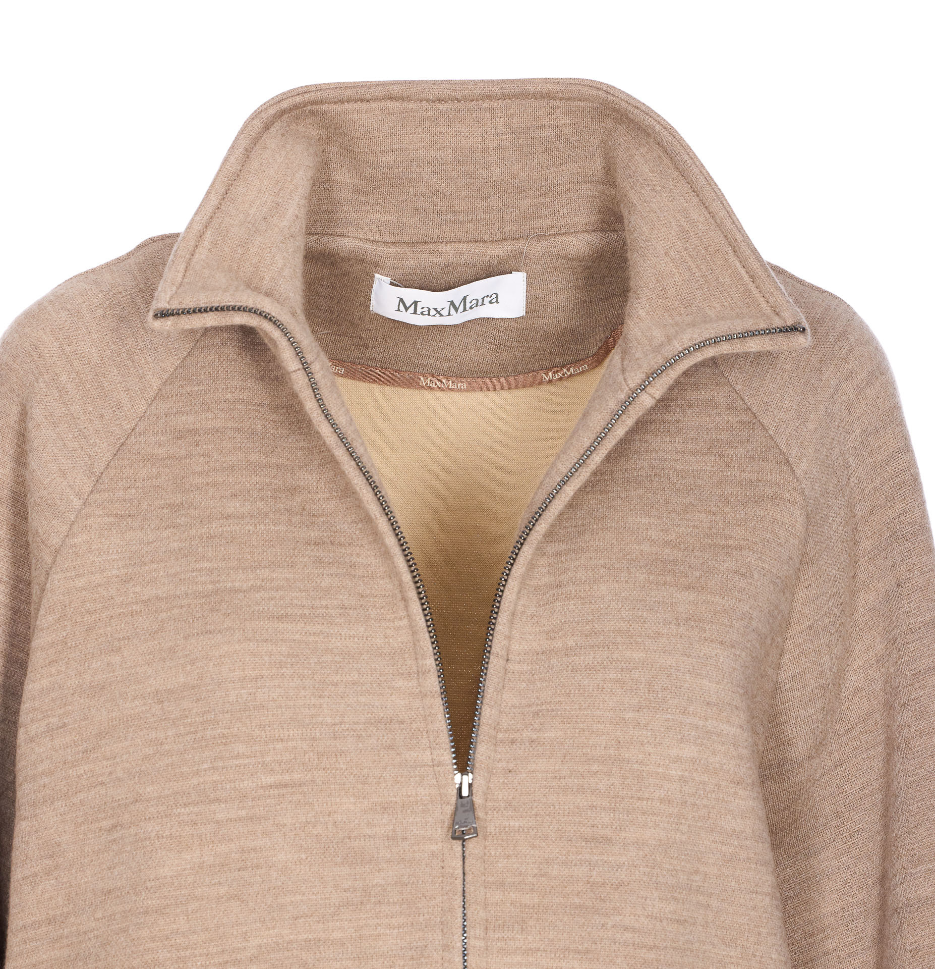 Max Mara Wool Sweatshirt In Brown