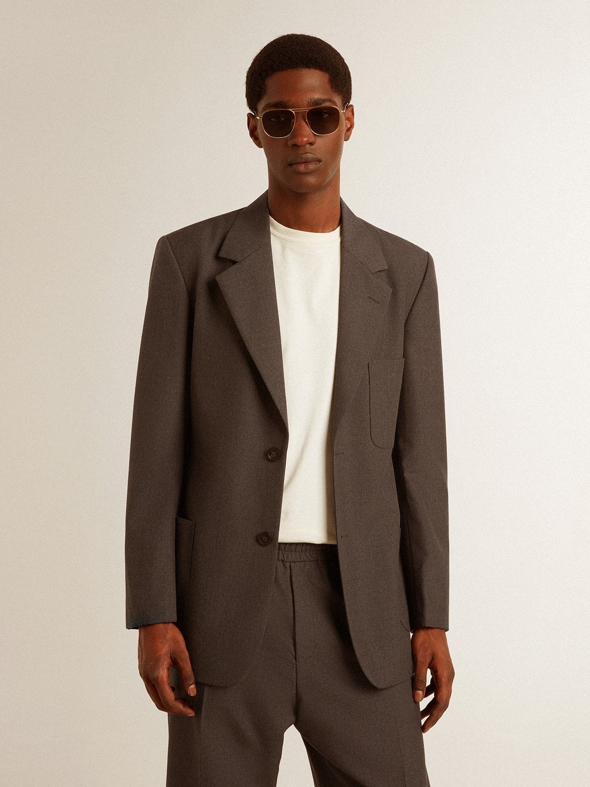 Golden Goose Single-breasted Virgin Wool Blazer In Black