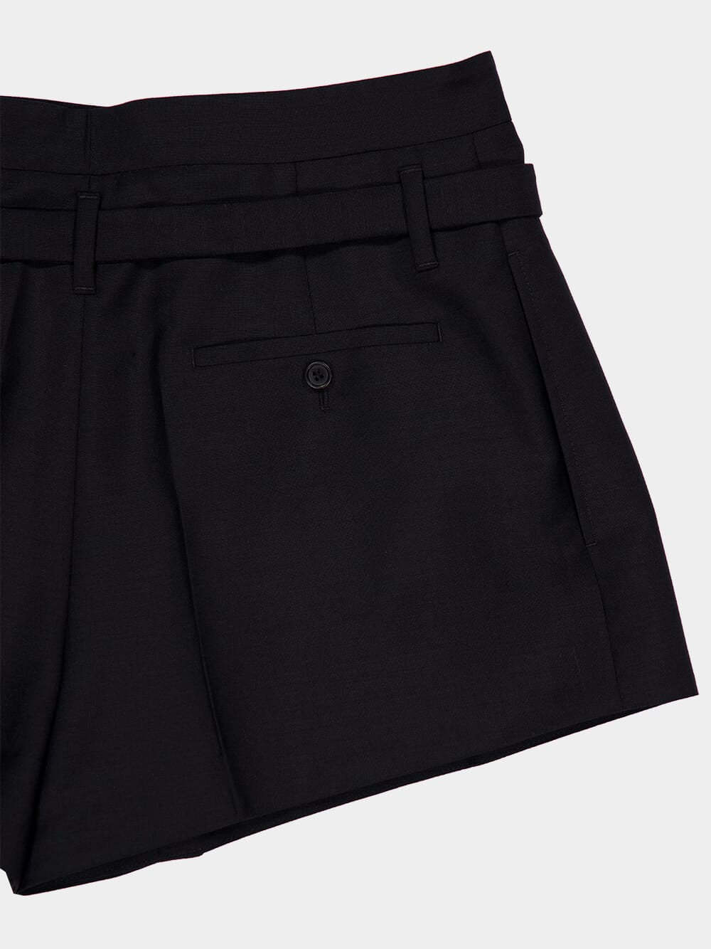 Prada High-waist Shorts In Black