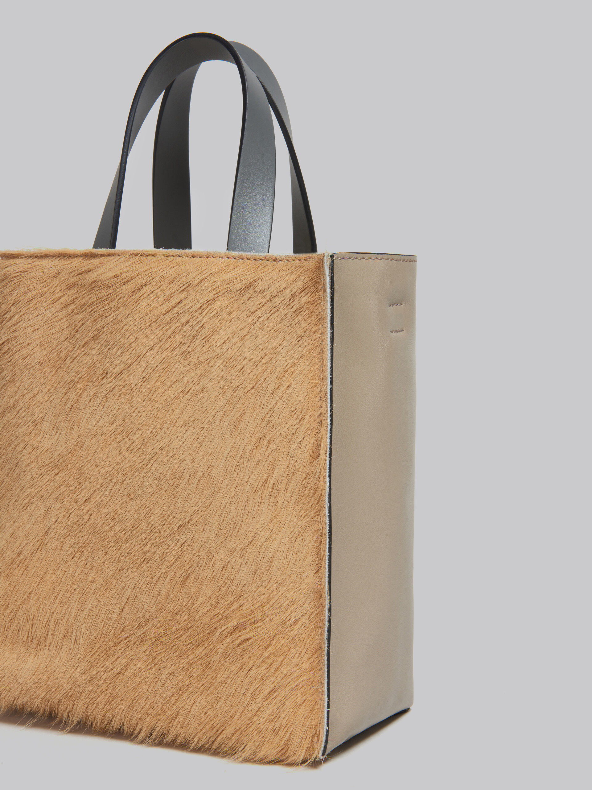Marni Museo Colour-block Leather Tote Bag In Nude