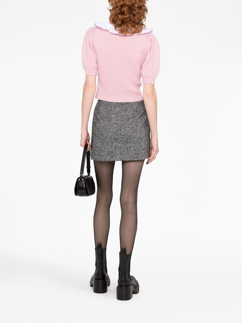 Alessandra Rich Alessandra Mini Skirt In Gray