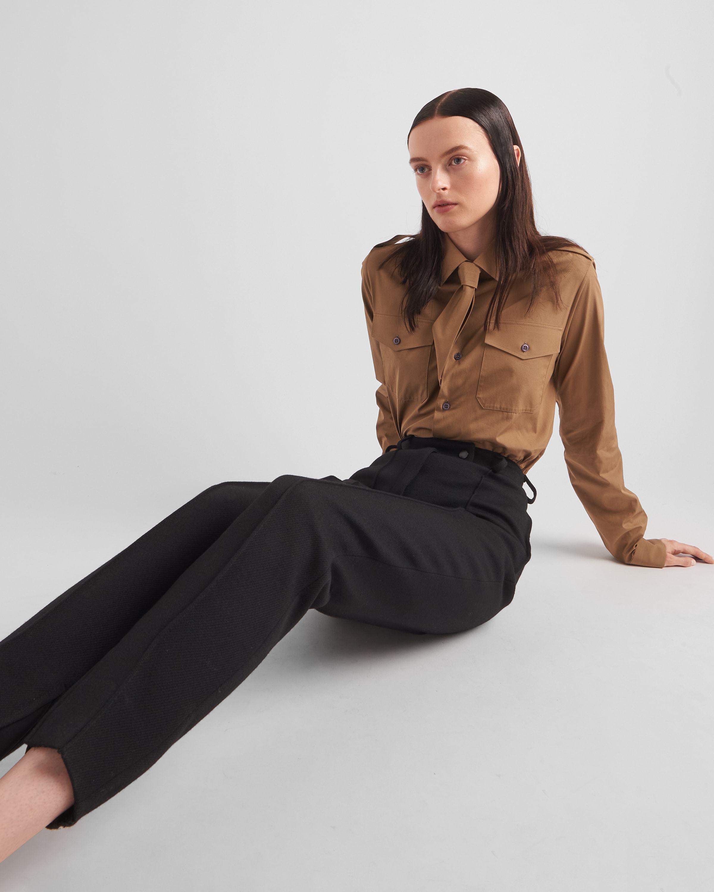 Prada High-waist Skinny Pants In Black