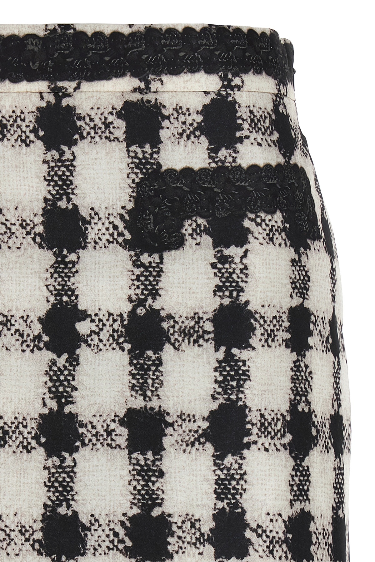 Moschino Blackwhite Texture Print Mini Skirt In Black