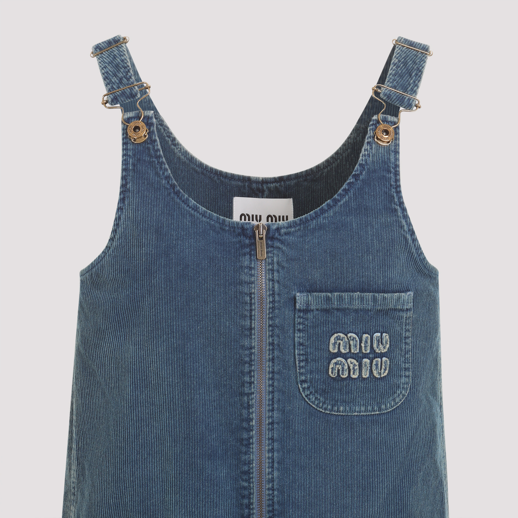 Miu Miu Sleeveless Dress In Blue