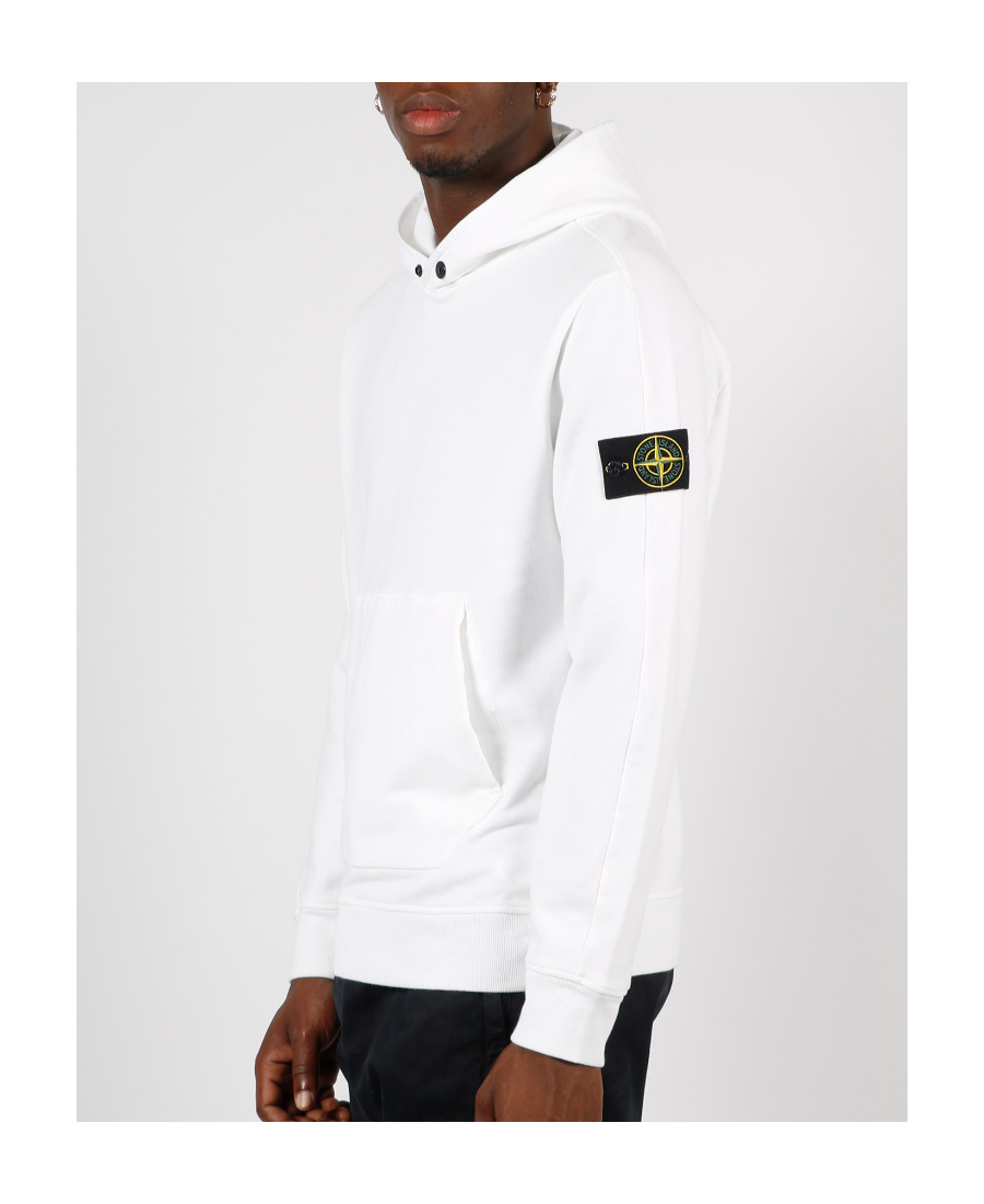 Stone Island Cotton Hoodie In White