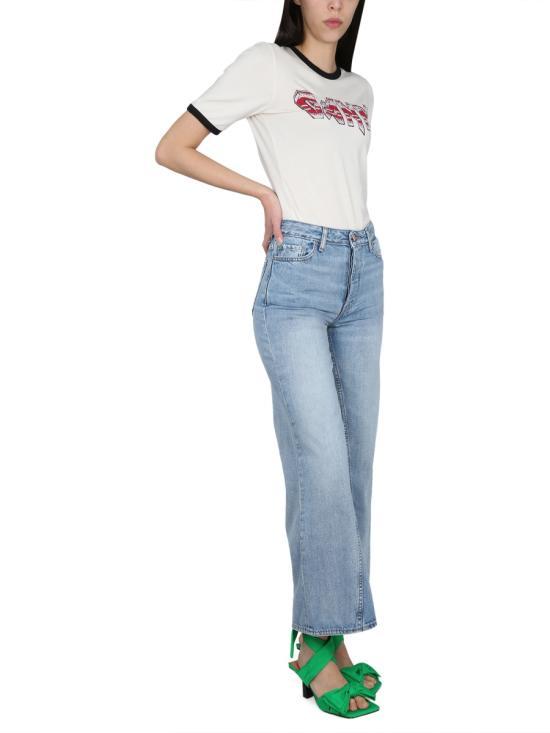 Ganni High-rise Wide-leg Jeans In Blue
