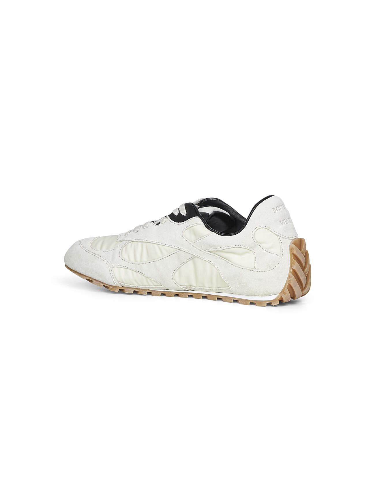 Bottega Veneta Men Sea Salt Suede And Nylon Orbit Flash Sneakers In White