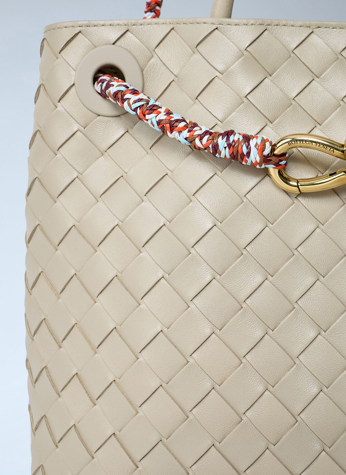 Bottega Veneta Small Andiamo Handbag In Neutral