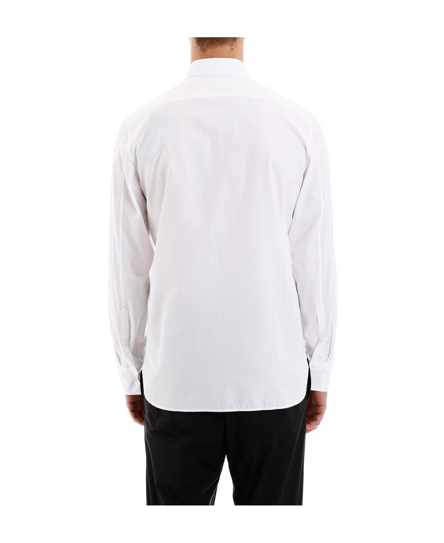 Neil Barrett Printed Collar Shirt In White