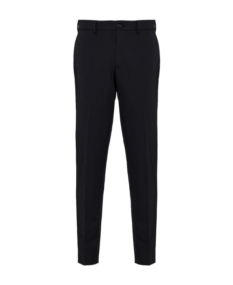 Prada Mens Black Slim-fit Straight-leg Woven Trousers In Black