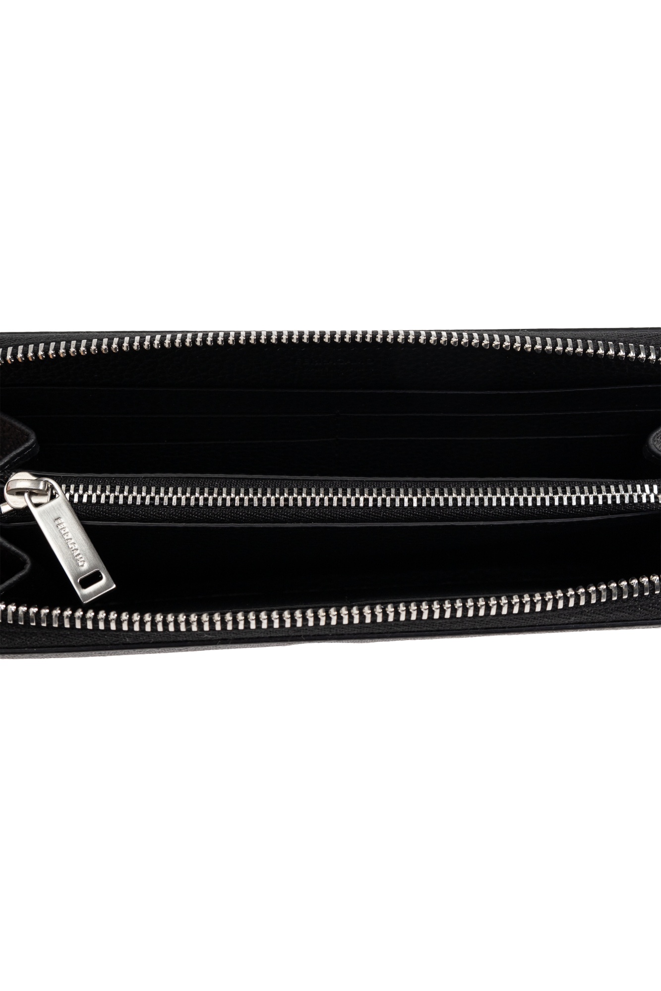 Ferragamo Zipper Wallet In Black