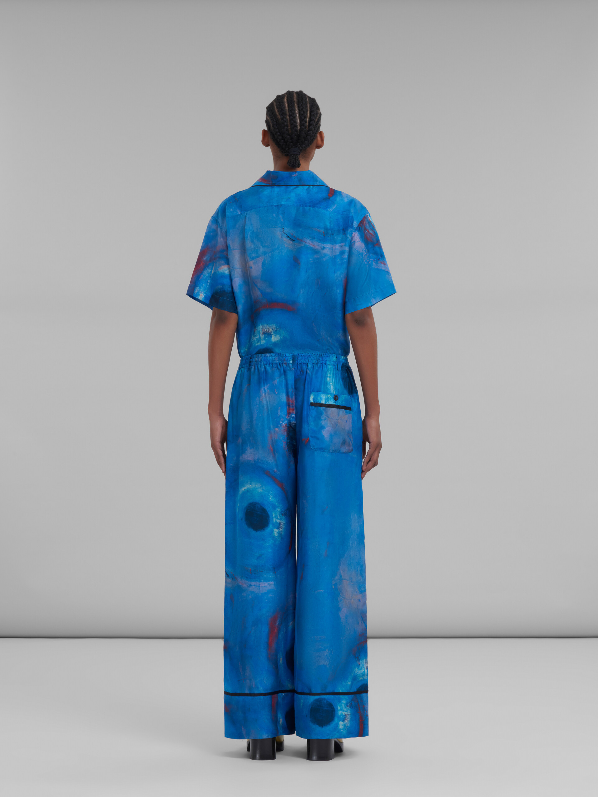 Marni High-waist Wide-leg Trousers In Blue