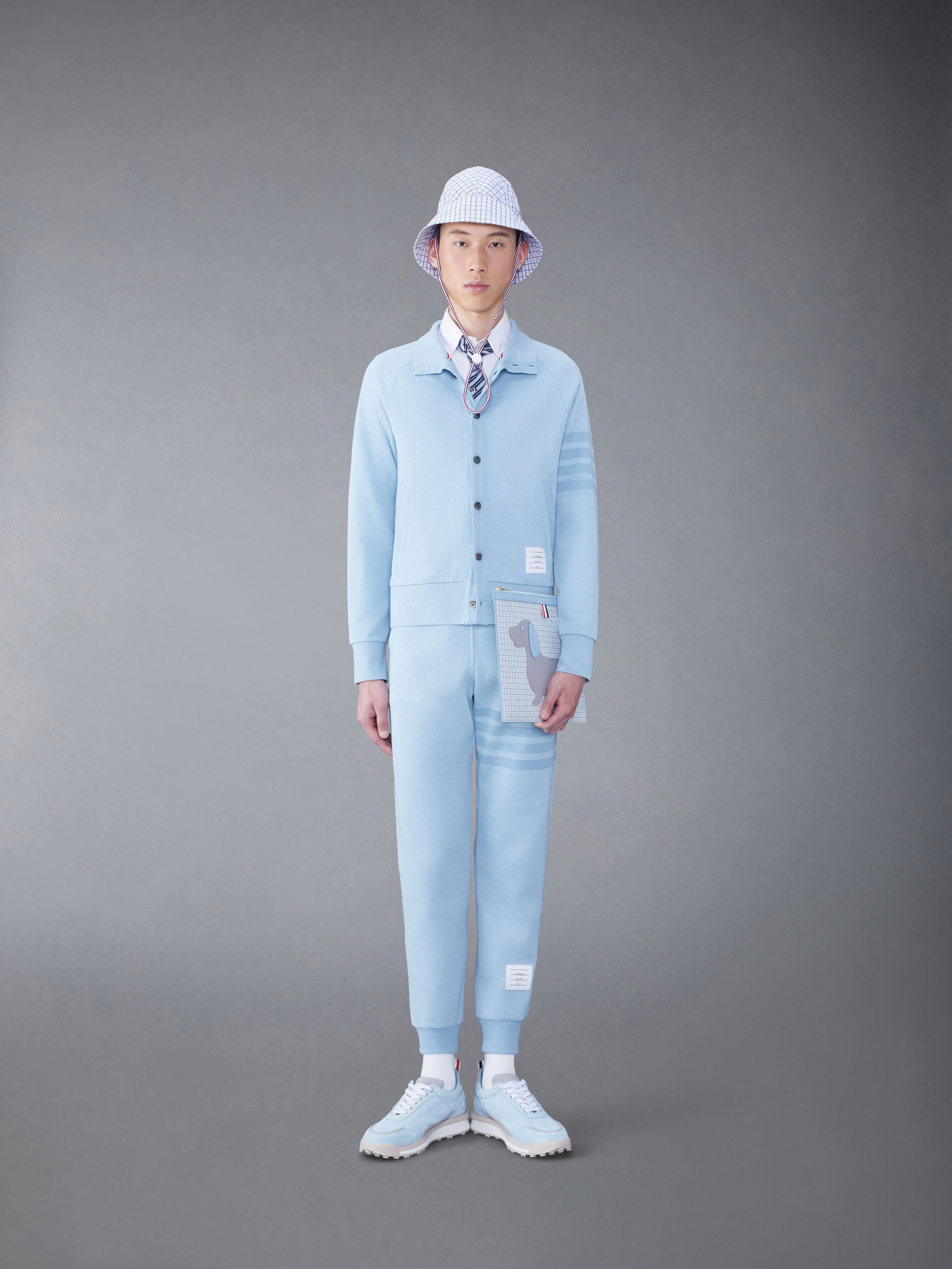 Thom Browne 4-bar Stripe Track Pants In Blue