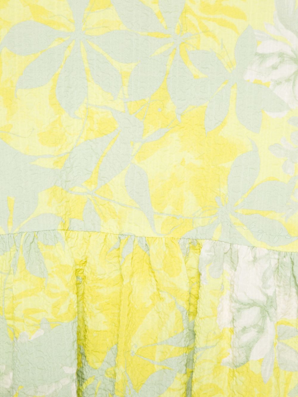 Il Gufo Floral-print Dress In Yellow