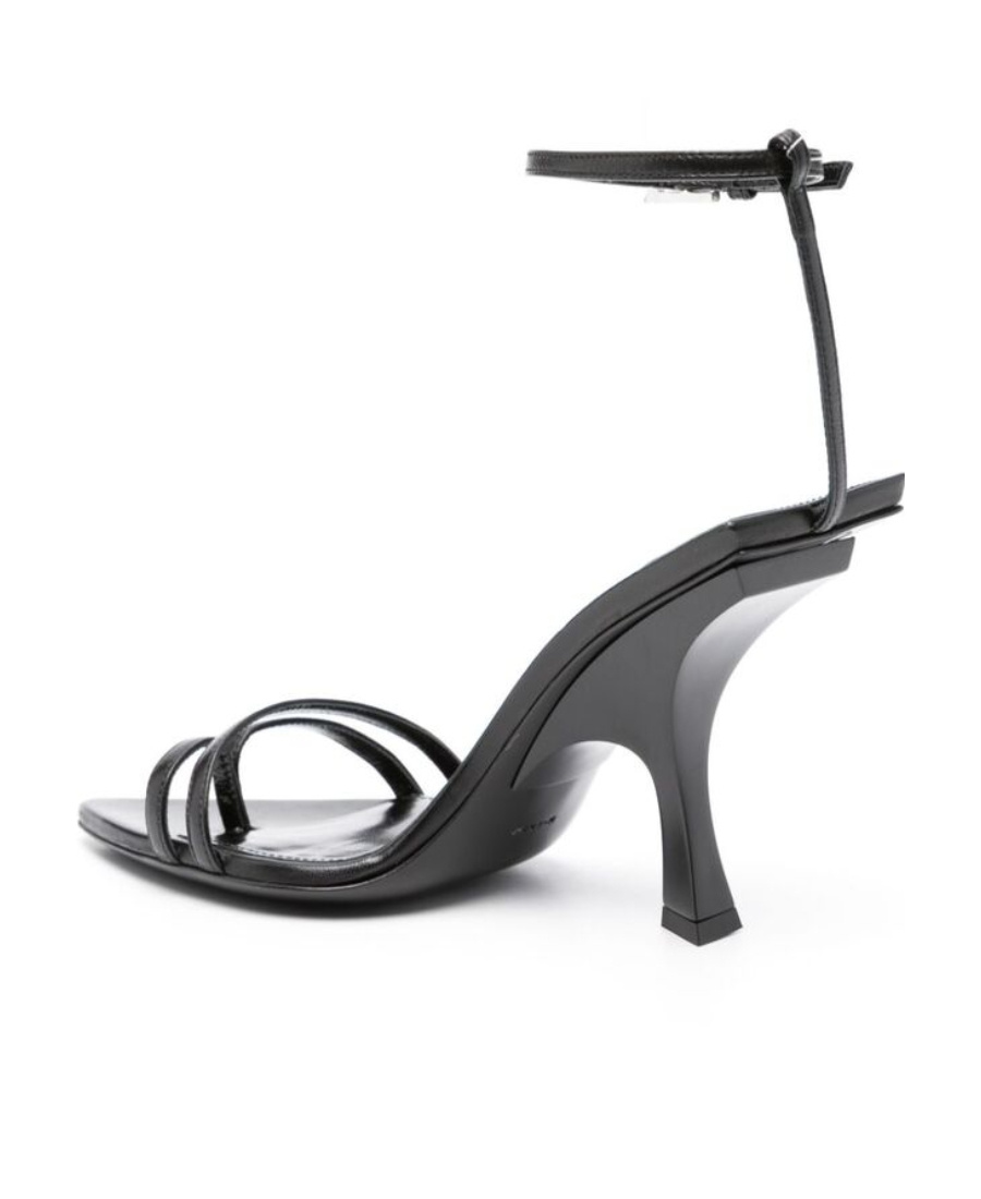 Attico 95mm Ankle-strap Pointed-toe Sandals In Black