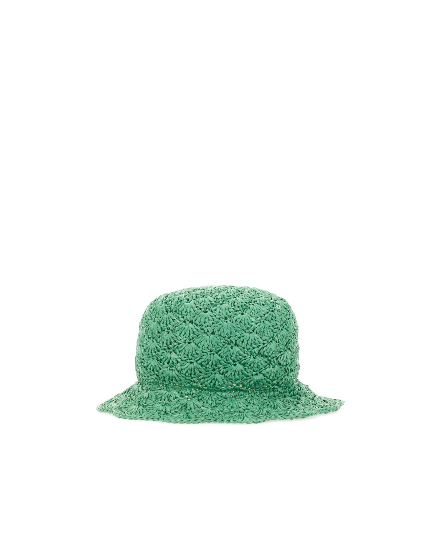 Red Valentino Raffia Bucket Hat In Green